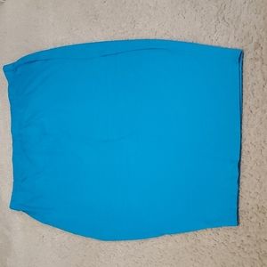 Turquoise bodycon skirt